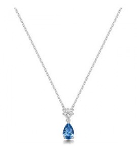 Collana Gioielli Fancy by Brosway in argento zircone forma goccia blu FFB109
