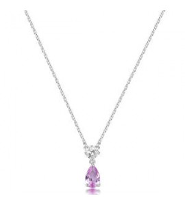 Collana Gioielli Fancy by Brosway in argento zircone forma goccia rosa FVP111