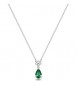 Collana Gioielli Fancy by Brosway in argento zircone forma goccia verde smeraldo FLG109