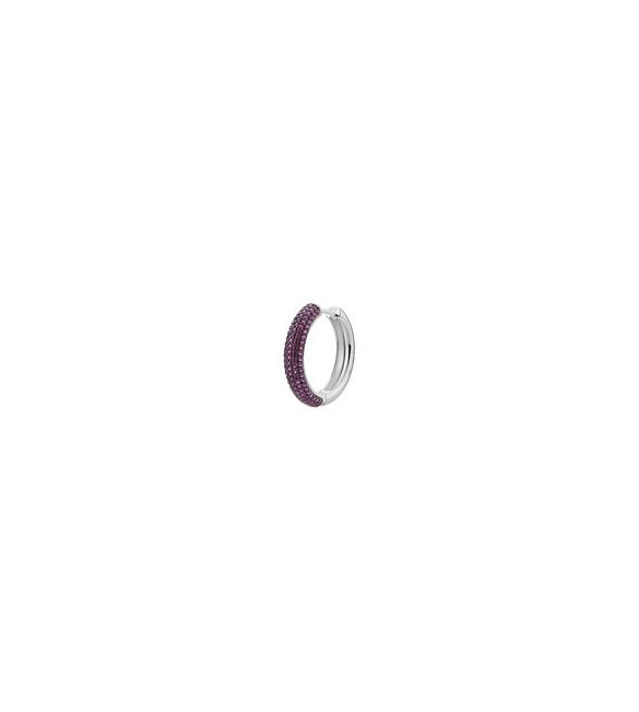 Mono Orecchino cerchietto Gioielli Fancy by Brosway in argento zirconi rosso mm 22 FPR125