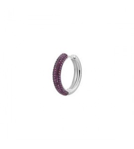 Mono Orecchino cerchietto Gioielli Fancy by Brosway in argento zirconi rosso mm 22 FPR125