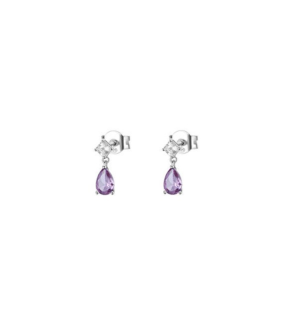 Orecchini Donna Gioielli Fancy by Brosway in argento a goccia zircone ametista FMP115