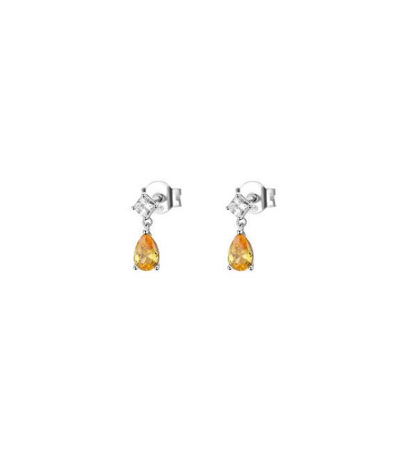 Orecchini Donna Gioielli Fancy by Brosway in argento a goccia zircone giallo FEY100