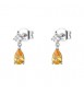 Orecchini Donna Gioielli Fancy by Brosway in argento a goccia zircone giallo FEY100