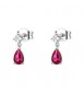 Orecchini Donna Gioielli Fancy by Brosway in argento a goccia zircone rosso FPR119