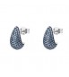 Orecchini Gioielli Fancy by Brosway in argento goccia zirconi azzurro FCL115