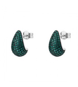 Orecchini Gioielli Fancy by Brosway in argento goccia zirconi verde FLG120