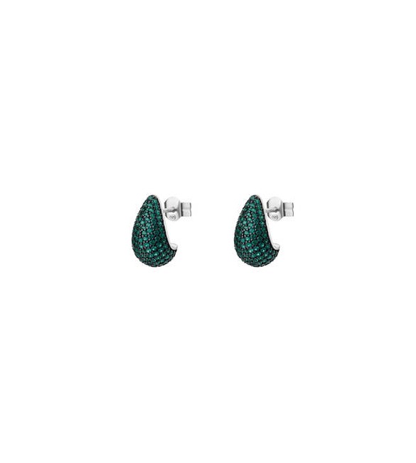 Orecchini Gioielli Fancy by Brosway in argento goccia zirconi verde FLG120