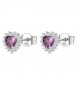 Orecchini Kate Gioielli Fancy by Brosway in argento zircone cuore ametista FMP53