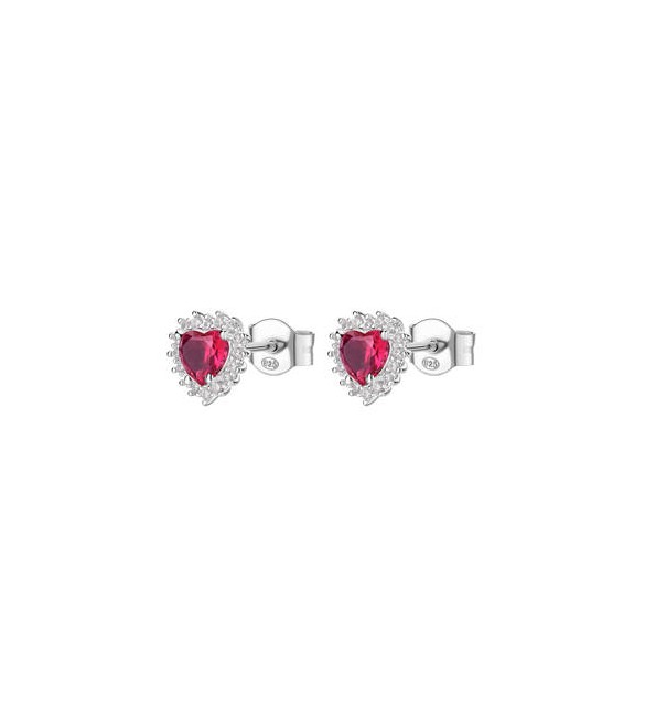 Orecchini Kate Gioielli Fancy by Brosway in argento zircone cuore rosso FPR51