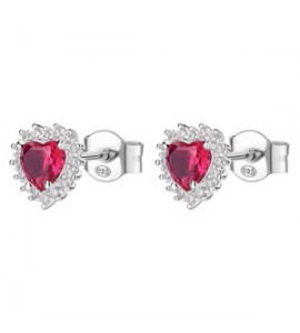 Orecchini Kate Gioielli Fancy by Brosway in argento zircone cuore rosso FPR51