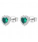 Orecchini Kate Gioielli Fancy by Brosway in argento zircone cuore verde smeraldo FLG45