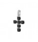Pendente Croce Gioielli Fancy by Brosway in argento zircone cushion nero FMB120