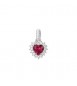 Pendente Kate Gioielli Fancy by Brosway in argento zircone cuore rosso FPR117