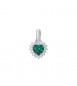Pendente Kate Gioielli Fancy by Brosway in argento zircone cuore verde smeraldo FLG116
