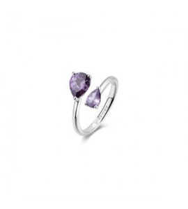 Anello Gioielli Fancy by Brosway in argento zirconi ametista misura 14 FMP116B