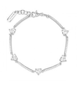 Bracciale Donna Gioielli Fancy by Brosway in argento zircone cuore  bianco FIW121