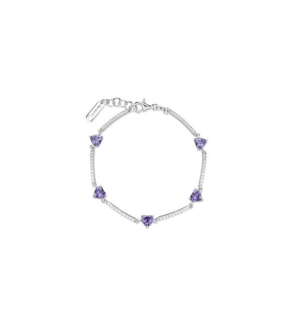 Bracciale Donna Gioielli Fancy by Brosway in argento zircone cuore ametista FMP119