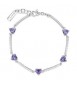 Bracciale Donna Gioielli Fancy by Brosway in argento zircone cuore ametista FMP119