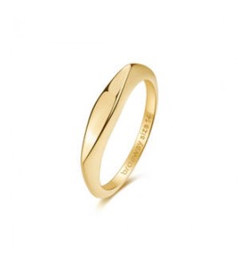 Anello Gioielli Brosway Essential in acciaio dorato misura 16 da incidere BNL122C