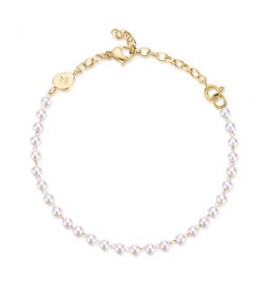 Bracciale Gioielli Brosway Essential in acciaio dorato e perle di conchiglia BNL078