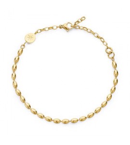 Bracciale Gioielli Brosway Essential in acciaio dorato maglia chicco di riso BNL058