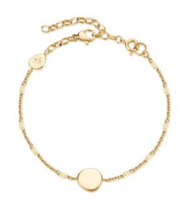 Bracciale Gioielli Brosway Essential in acciaio dorato maglia forzatina da poter incidere BNL072