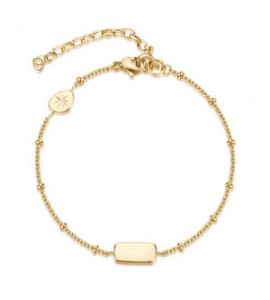 Bracciale Gioielli Brosway Essential in acciaio dorato maglia forzatina da poter incidere BNL074