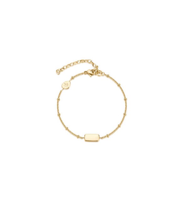 Bracciale Gioielli Brosway Essential in acciaio dorato maglia forzatina da poter incidere BNL074