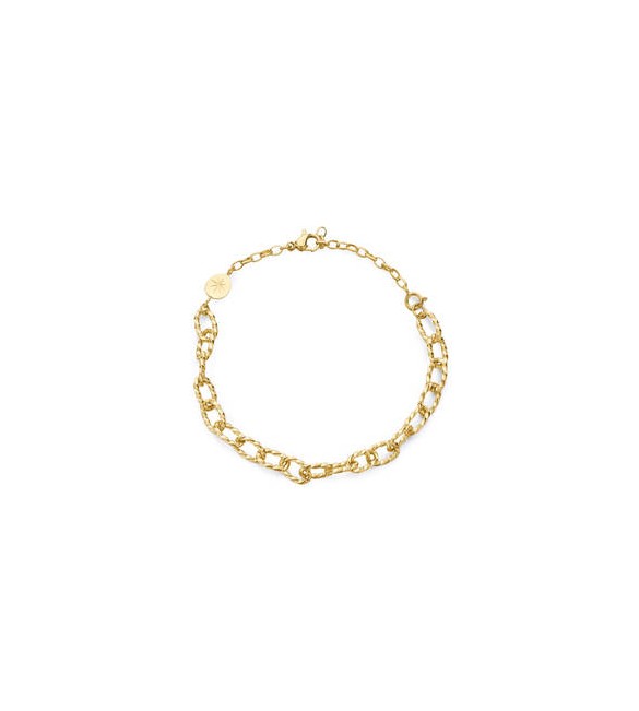 Bracciale Gioielli Brosway Essential in acciaio dorato maglia rolò ovale BNL052