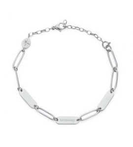 Bracciale Gioielli Brosway Essential in acciaio maglia graffette da poter incidere BNL053
