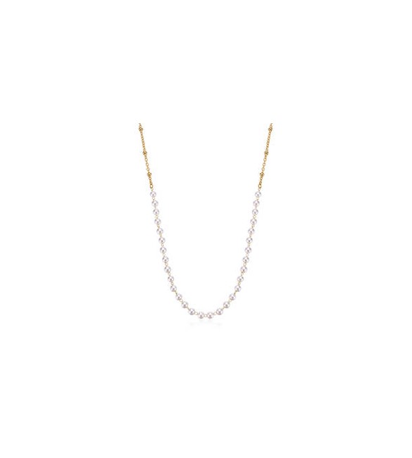 Collana Gioielli Brosway Essential in acciaio dorato e perle di conchiglia cm 44 BNL038
