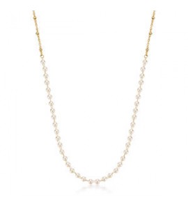 Collana Gioielli Brosway Essential in acciaio dorato e perle di conchiglia cm 56 BNL040