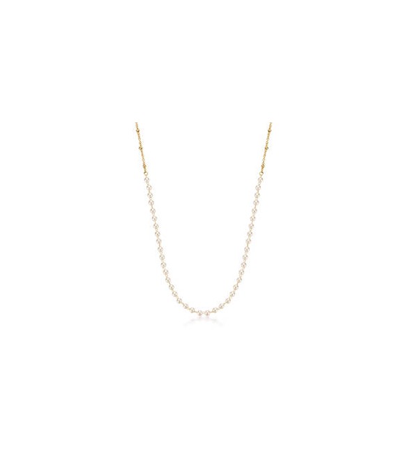 Collana Gioielli Brosway Essential in acciaio dorato e perle di conchiglia cm 56 BNL040