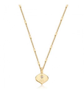 Collana Gioielli Brosway Essential in acciaio dorato maglia forzatina cm 44 BNL046 da poter incidere