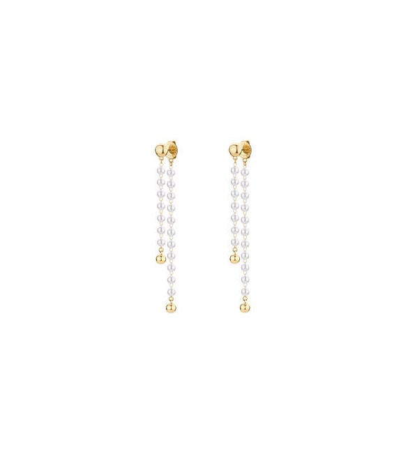 Orecchini Gioielli Brosway Essential in acciaio dorato e perle di conchiglia BNL102