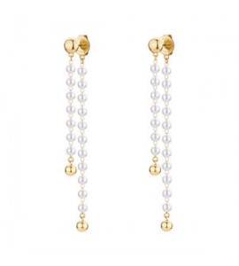Orecchini Gioielli Brosway Essential in acciaio dorato e perle di conchiglia BNL102