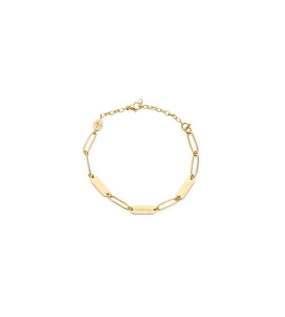 Bracciale Gioielli Brosway Essential in acciaio dorato maglia graffette da poter incidere BNL068