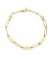 Bracciale Gioielli Brosway Essential in acciaio dorato maglia graffette da poter incidere BNL068