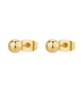 Orecchini Gioielli Brosway Essential in acciaio dorato a lobo sfera mm 5 BNL114