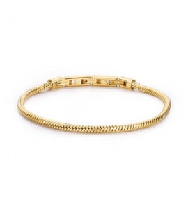 Bracciale Gioielli Brosway Riptide in acciaio dorato maglia snake BTD026