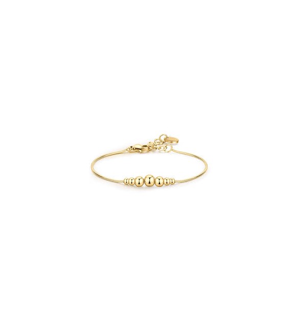 Bracciale Gioielli Brosway Perfect in acciaio dorato con sfere bpc16