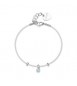 Bracciale Gioielli Sagapò Joy in acciaio con cristallo acquamarina SJY012