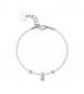 Bracciale Gioielli Sagapò Joy in acciaio con cristallo bianco SJY011