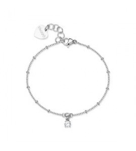 Bracciale Gioielli Sagapò Joy in acciaio con cristallo bianco SJY014