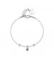 Bracciale Gioielli Sagapò Joy in acciaio con cristallo rosa SJY013