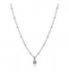 Collana Gioielli Sagapò Joy in acciaio con cristallo ametista SJY005