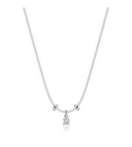 Collana Gioielli Sagapò Joy in acciaio con cristallo bianco SJY001