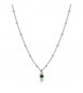 Collana Gioielli Sagapò Joy in acciaio con cristallo verde smeraldo SJY006