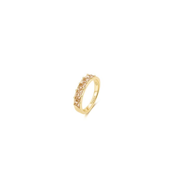 Anello Donna Gioielli Rosato Vittoria in argento dorato e cristalli misura 12 RZVT32A